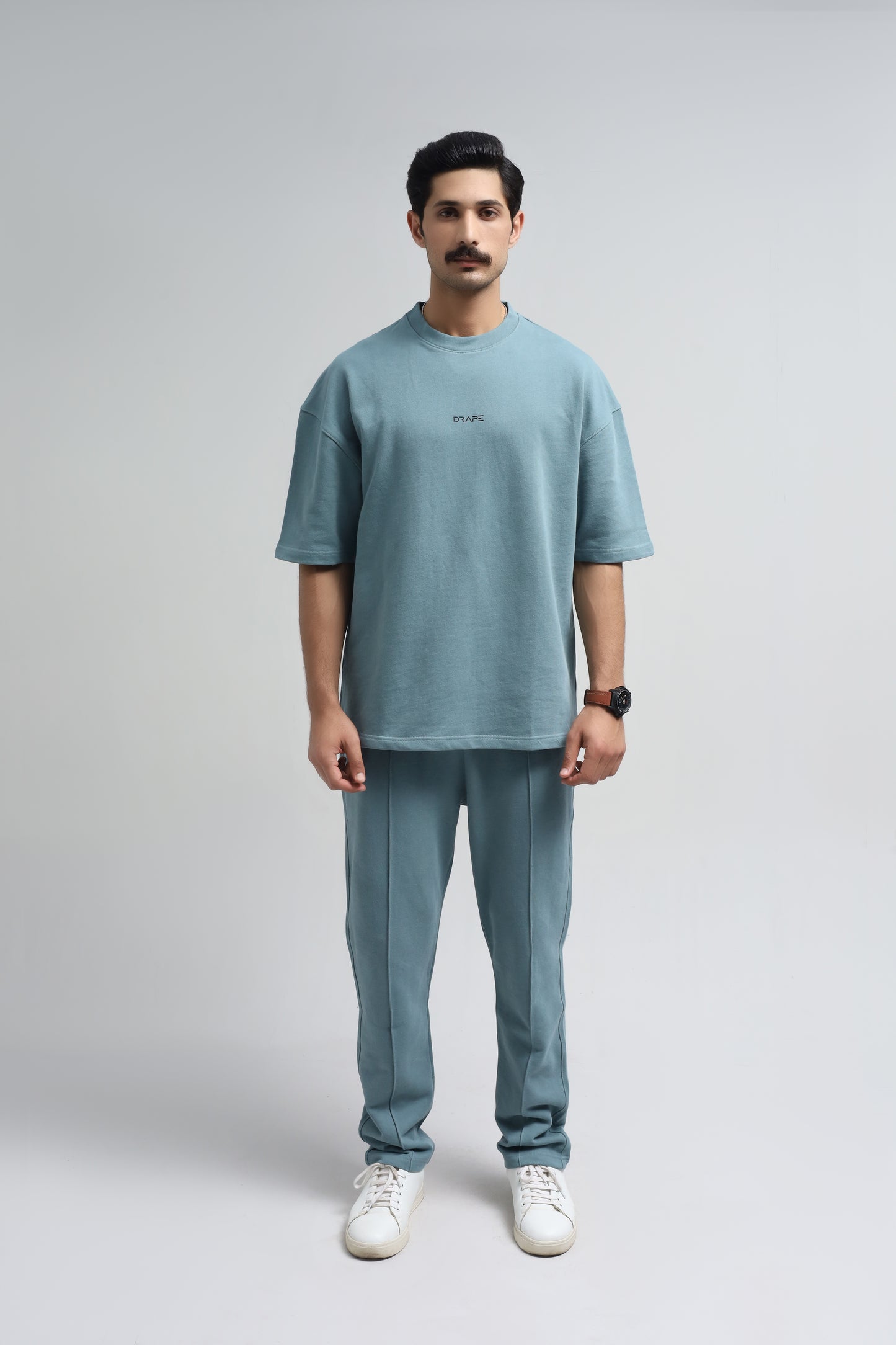 Slate Blue Drop Shoulder T-Shirt