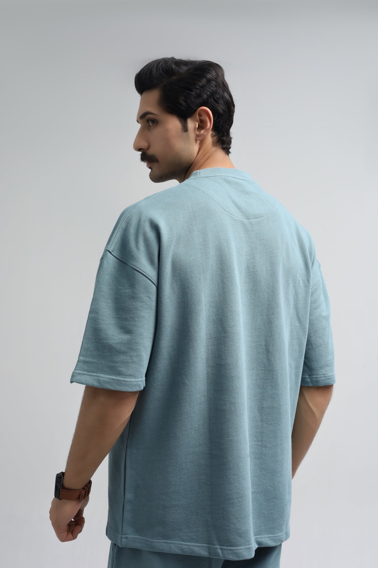 Slate Blue Drop Shoulder T-Shirt