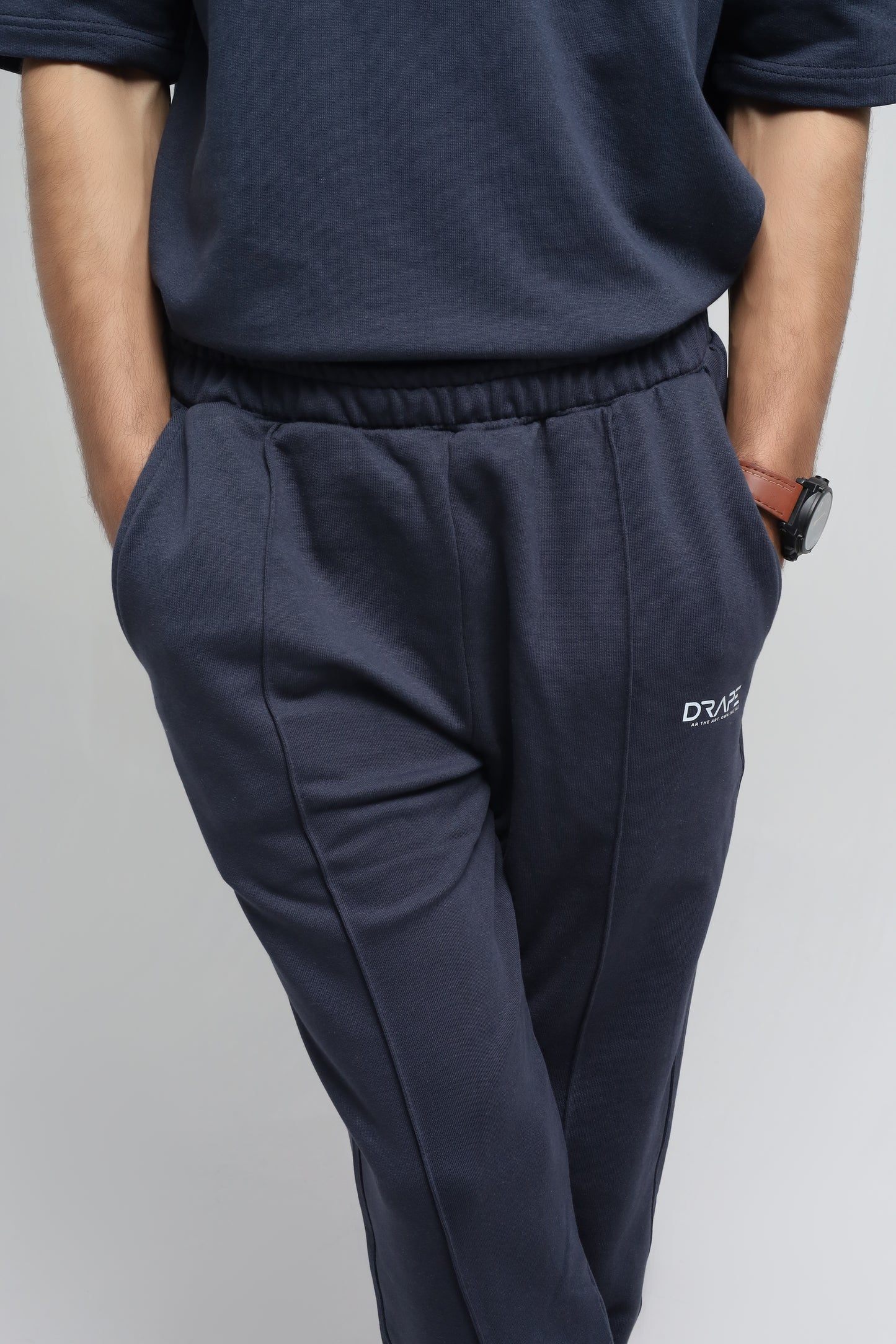 Midnight Blue Pleated Trousers