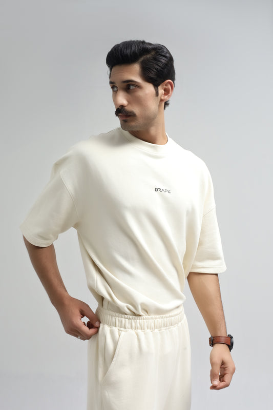 Ivory Drop Shoulder T-Shirt